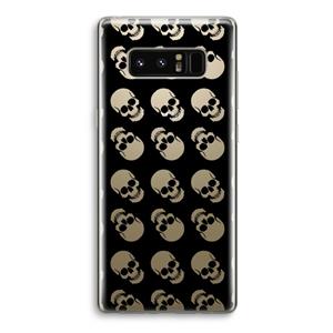 CaseCompany Musketon Skulls: Samsung Galaxy Note 8 Transparant Hoesje