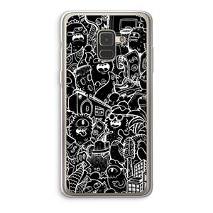 CaseCompany Vexx Black City : Samsung Galaxy A8 (2018) Transparant Hoesje