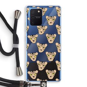 CaseCompany Tijger: Samsung Galaxy Note 10 Lite Transparant Hoesje met koord