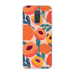 CaseCompany Perzik: Samsung Galaxy A6 Plus (2018) Transparant Hoesje