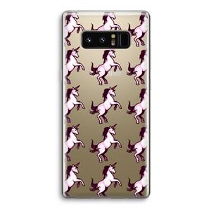 CaseCompany Musketon Unicorn: Samsung Galaxy Note 8 Transparant Hoesje