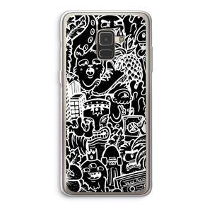 CaseCompany Vexx Black Mixtape: Samsung Galaxy A8 (2018) Transparant Hoesje