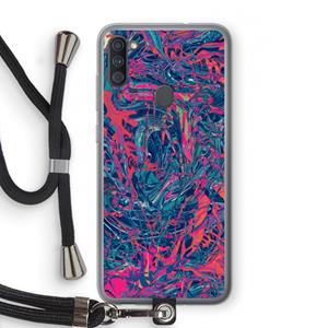 CaseCompany Sleeping Dreams: Samsung Galaxy A11 Transparant Hoesje met koord