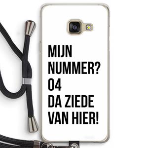 CaseCompany Da ziede van hier: Samsung Galaxy A3 (2016) Transparant Hoesje met koord