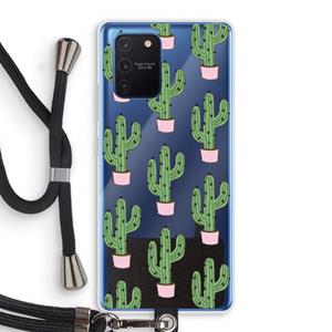 CaseCompany Cactus Lover: Samsung Galaxy Note 10 Lite Transparant Hoesje met koord