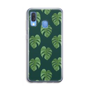 CaseCompany Monstera leaves: Samsung Galaxy A40 Transparant Hoesje