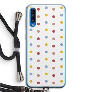 CaseCompany Bollen: Samsung Galaxy A50 Transparant Hoesje met koord