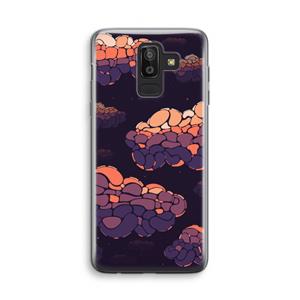 CaseCompany Patroon Wolken: Samsung Galaxy J8 (2018) Transparant Hoesje