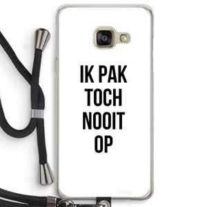 CaseCompany Ik pak nooit op: Samsung Galaxy A3 (2016) Transparant Hoesje met koord