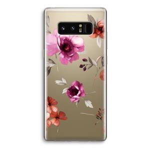 CaseCompany Geschilderde bloemen: Samsung Galaxy Note 8 Transparant Hoesje
