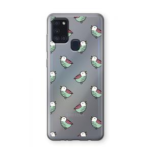 CaseCompany Vogeltjes: Samsung Galaxy A21s Transparant Hoesje