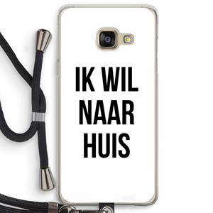 CaseCompany Ik wil naar huis: Samsung Galaxy A3 (2016) Transparant Hoesje met koord