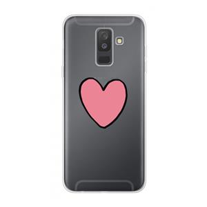 CaseCompany Hartje: Samsung Galaxy A6 Plus (2018) Transparant Hoesje