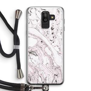 CaseCompany Mengelmoes: Samsung Galaxy J8 (2018) Transparant Hoesje met koord