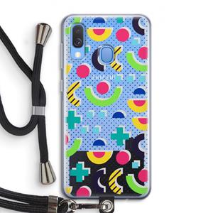 CaseCompany 8-bit N°1: Samsung Galaxy A40 Transparant Hoesje met koord