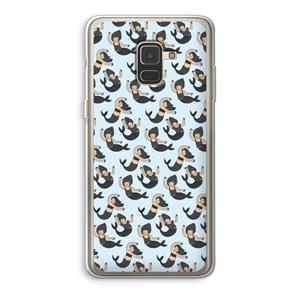 CaseCompany Zeemeermin: Samsung Galaxy A8 (2018) Transparant Hoesje