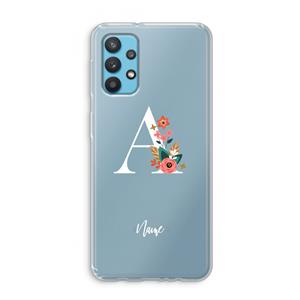 CaseCompany Pink Bouquet: Samsung Galaxy A32 4G Transparant Hoesje