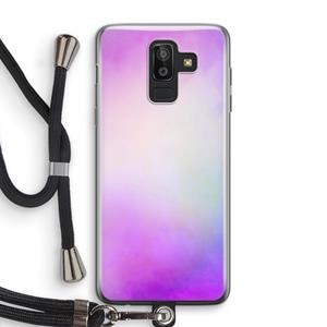 CaseCompany Clouds pastel: Samsung Galaxy J8 (2018) Transparant Hoesje met koord