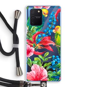 CaseCompany Papegaaien: Samsung Galaxy Note 10 Lite Transparant Hoesje met koord