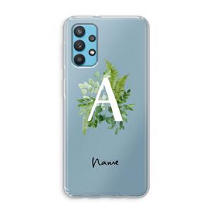 CaseCompany Green Brush: Samsung Galaxy A32 4G Transparant Hoesje