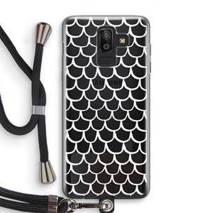 CaseCompany Dakpannetjes: Samsung Galaxy J8 (2018) Transparant Hoesje met koord