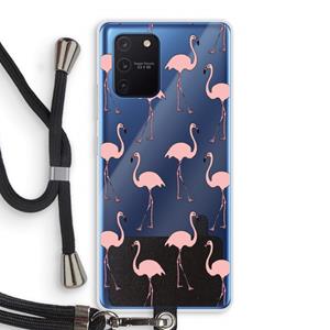 CaseCompany Anything Flamingoes: Samsung Galaxy Note 10 Lite Transparant Hoesje met koord