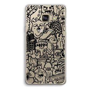CaseCompany Vexx Black Mixtape: Samsung A3 (2017) Transparant Hoesje