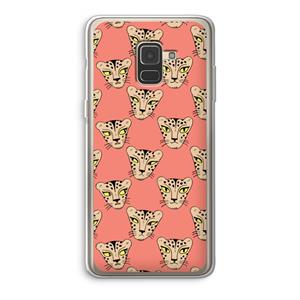 CaseCompany Tijger: Samsung Galaxy A8 (2018) Transparant Hoesje