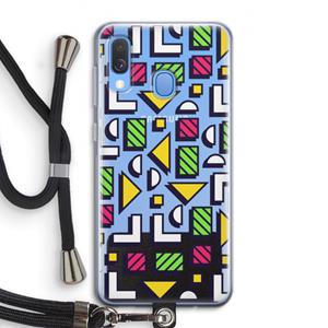 CaseCompany 8-bit N°4: Samsung Galaxy A40 Transparant Hoesje met koord