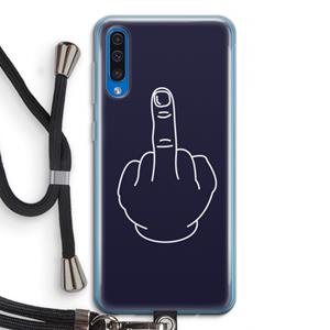 CaseCompany F**k U: Samsung Galaxy A50 Transparant Hoesje met koord
