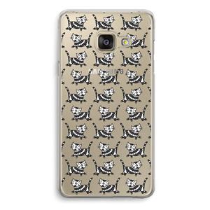 CaseCompany Zwarte poes: Samsung A3 (2017) Transparant Hoesje