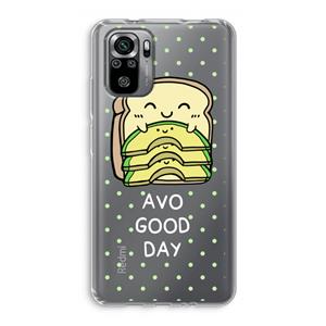 CaseCompany Avo Good Day: Xiaomi Redmi Note 10S Transparant Hoesje