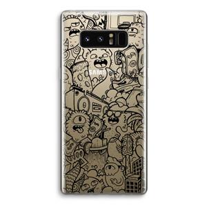 CaseCompany Vexx Black City : Samsung Galaxy Note 8 Transparant Hoesje