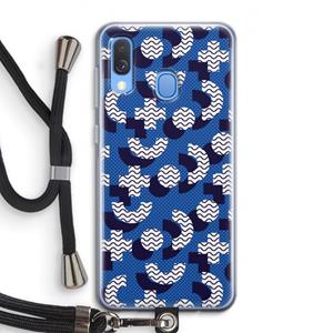 CaseCompany 8-bit N°5: Samsung Galaxy A40 Transparant Hoesje met koord