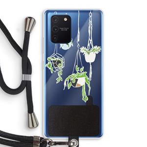 CaseCompany Hang In There: Samsung Galaxy Note 10 Lite Transparant Hoesje met koord