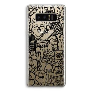 CaseCompany Vexx Black Mixtape: Samsung Galaxy Note 8 Transparant Hoesje