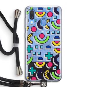 CaseCompany 8-bit N°6: Samsung Galaxy A40 Transparant Hoesje met koord
