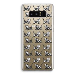 CaseCompany Zwarte poes: Samsung Galaxy Note 8 Transparant Hoesje