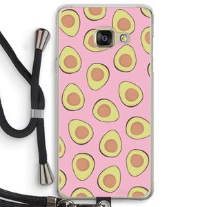 CaseCompany Dancing avocados: Samsung Galaxy A3 (2016) Transparant Hoesje met koord