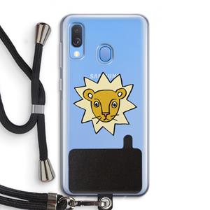 CaseCompany Kleine leeuw: Samsung Galaxy A40 Transparant Hoesje met koord