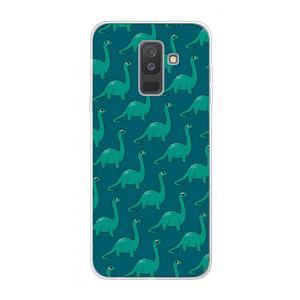 CaseCompany Diplodocus: Samsung Galaxy A6 Plus (2018) Transparant Hoesje