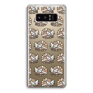 CaseCompany Slapende poes: Samsung Galaxy Note 8 Transparant Hoesje