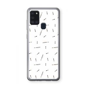 CaseCompany Hipster stripes: Samsung Galaxy A21s Transparant Hoesje