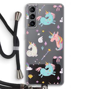 CaseCompany Fantasiewereld: Samsung Galaxy S21 Transparant Hoesje met koord
