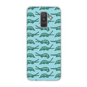 CaseCompany Kroko: Samsung Galaxy A6 Plus (2018) Transparant Hoesje