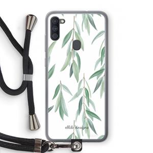 CaseCompany Branch up your life: Samsung Galaxy A11 Transparant Hoesje met koord