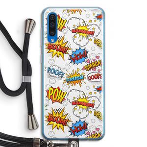 CaseCompany Pow Smack: Samsung Galaxy A50 Transparant Hoesje met koord