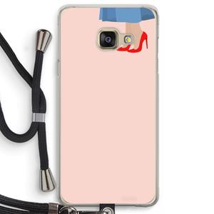 CaseCompany High heels: Samsung Galaxy A3 (2016) Transparant Hoesje met koord