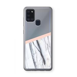 CaseCompany A touch of peach: Samsung Galaxy A21s Transparant Hoesje