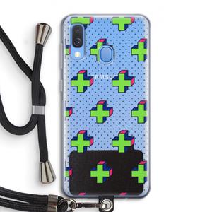 CaseCompany 8-bit N°10: Samsung Galaxy A40 Transparant Hoesje met koord